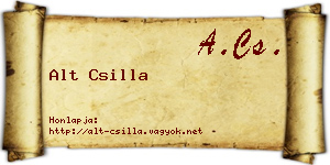 Alt Csilla névjegykártya