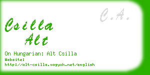 csilla alt business card